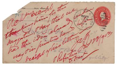 Lot #263 James C. Fargo Autograph Note Signed - Image 1
