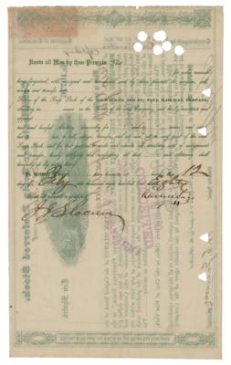 Lot #376 Russell Sage Document Signed - Image 2