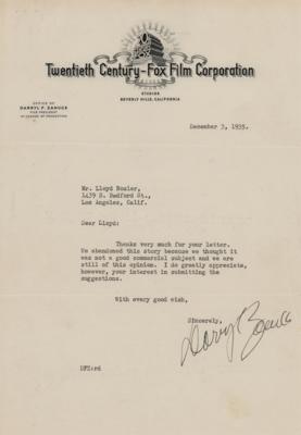 Lot #875 Darryl F. Zanuck Typed Letter Signed - Image 1