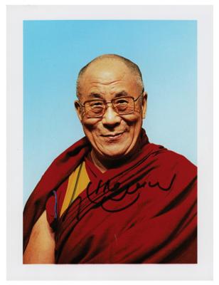 Lot #246 Dalai Lama Signed Photograph
