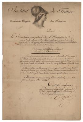 Lot #245 Georges Cuvier Document Signed