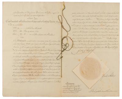 Lot #303 King Frederick Augustus I of Saxony Document Signed - Image 2