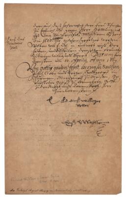 Lot #260 Ernest I, Duke of Saxe-Gotha Letter Signed - Image 1