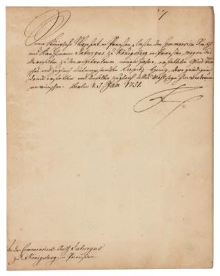 Lot #186 Frederick the Great Letter Signed
