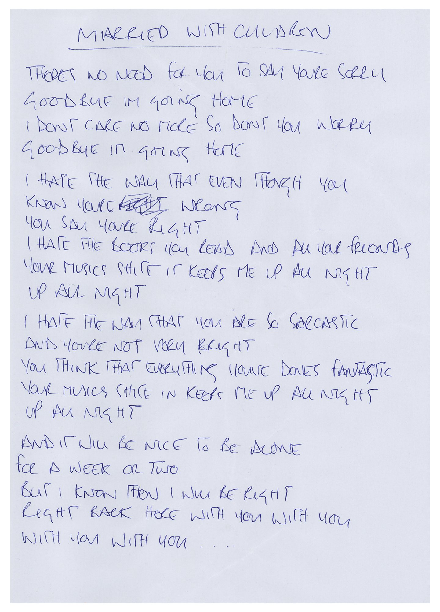 Lot #628 Oasis: Noel Gallagher Handwritten Lyrics (13) for Definitely Maybe, with CD Signed by the Gallagher Brothers - Image 4