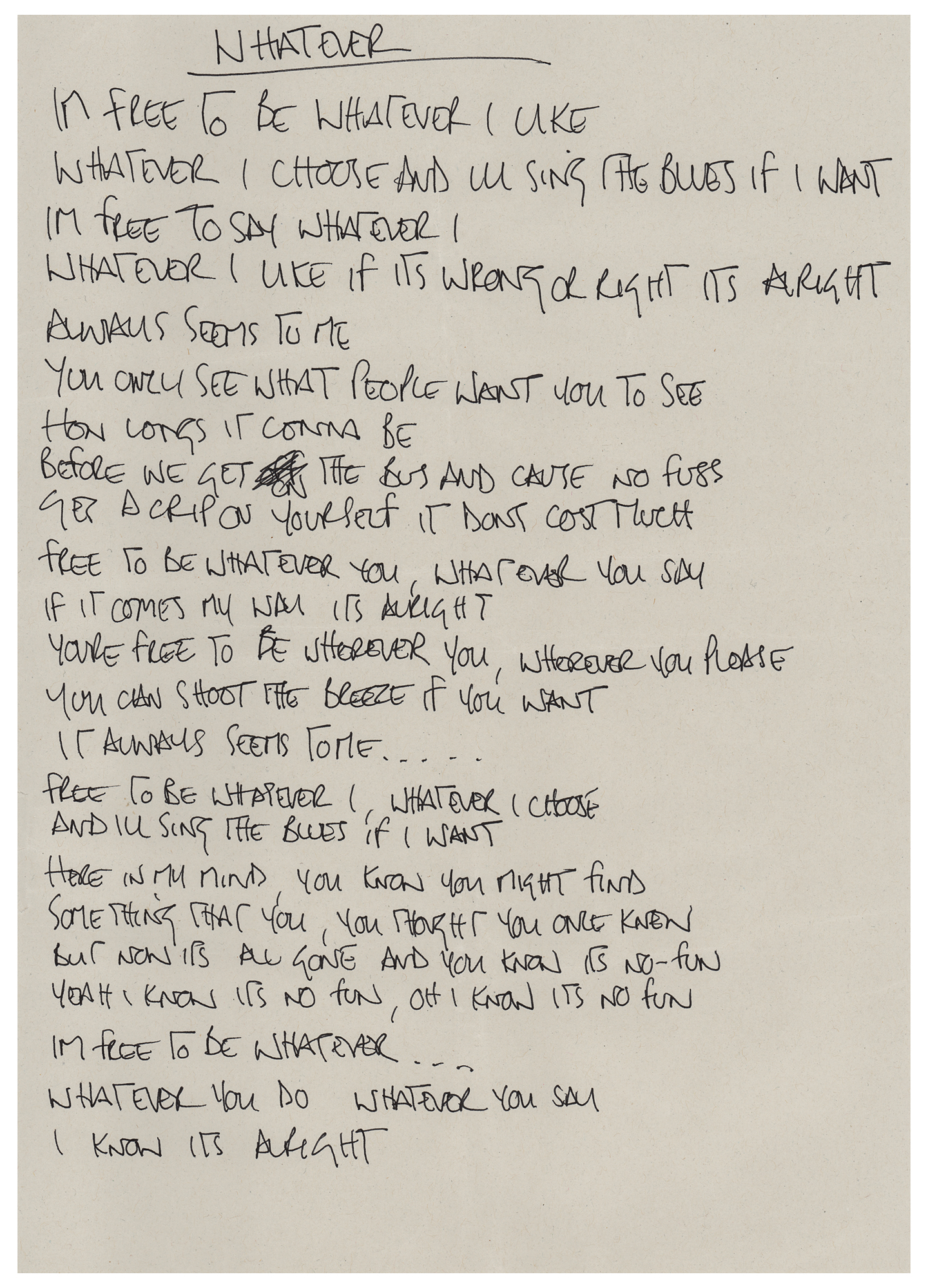Lot #628 Oasis: Noel Gallagher Handwritten Lyrics (13) for Definitely Maybe, with CD Signed by the Gallagher Brothers - Image 5