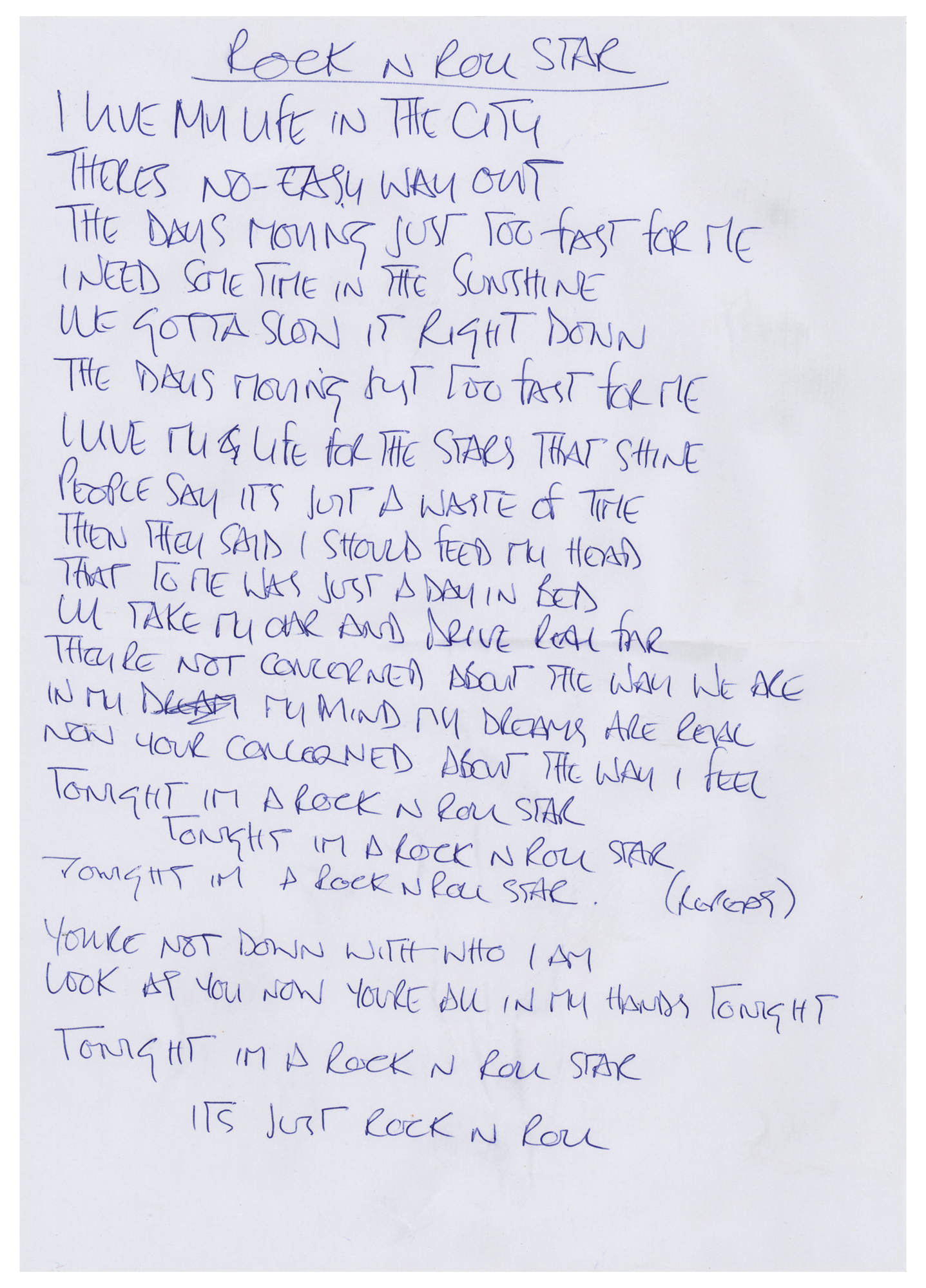 Lot #628 Oasis: Noel Gallagher Handwritten Lyrics (13) for Definitely Maybe, with CD Signed by the Gallagher Brothers - Image 7