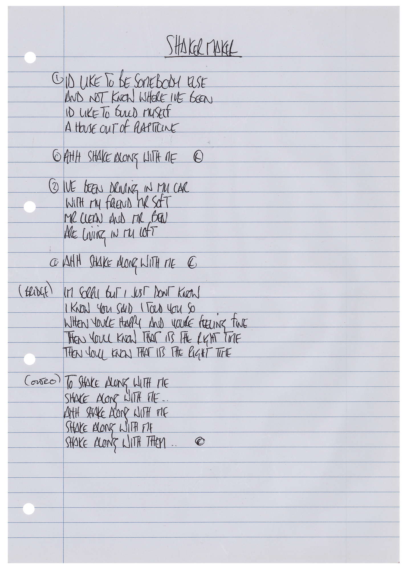 Lot #628 Oasis: Noel Gallagher Handwritten Lyrics (13) for Definitely Maybe, with CD Signed by the Gallagher Brothers - Image 8