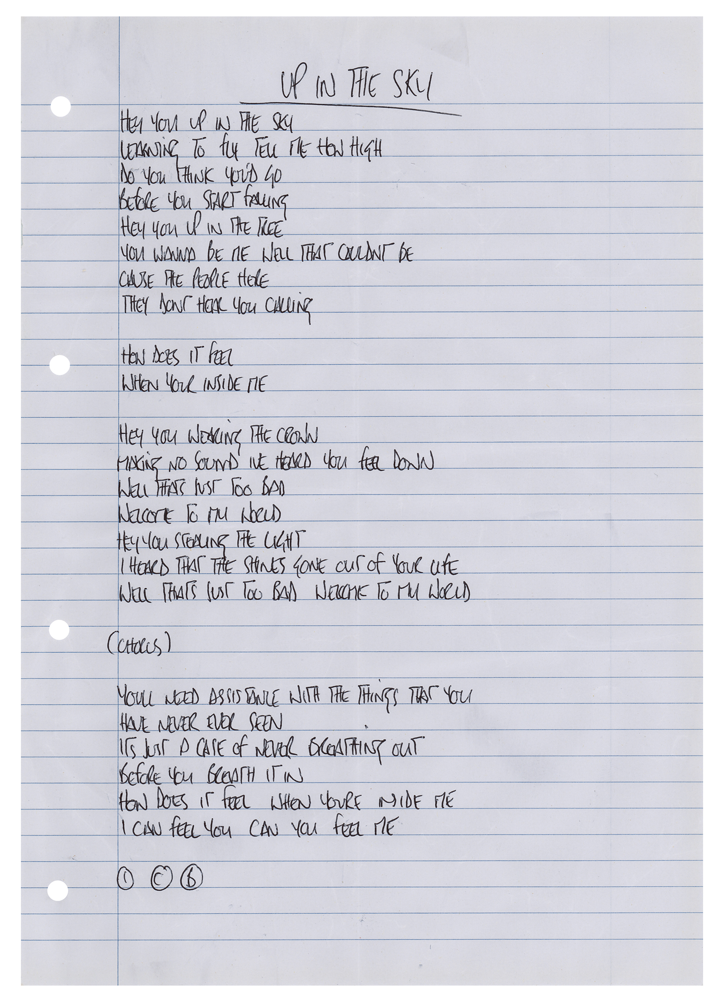 Lot #628 Oasis: Noel Gallagher Handwritten Lyrics (13) for Definitely Maybe, with CD Signed by the Gallagher Brothers - Image 10