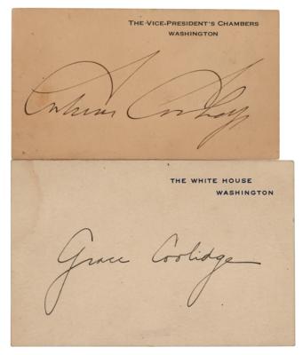 Lot #62 Calvin and Grace Coolidge (2) Signatures