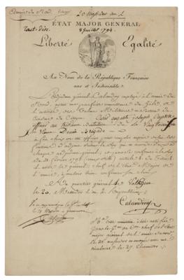 Lot #441 Jean-Charles Pichegru Document Signed