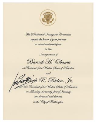 Lot #39 Joe Biden Signed Inauguration Invitation