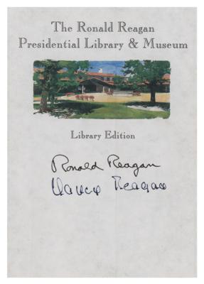Lot #122 Ronald and Nancy Reagan Signatures - Image 1