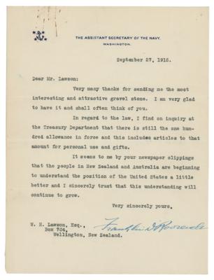 Lot #130 Franklin D. Roosevelt Typed Letter Signed