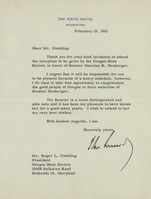 Lot #22 John F. Kennedy Typed Letter Signed as President - Image 1