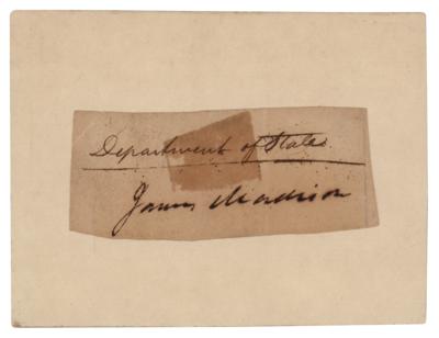 Lot #104 James Madison Signature