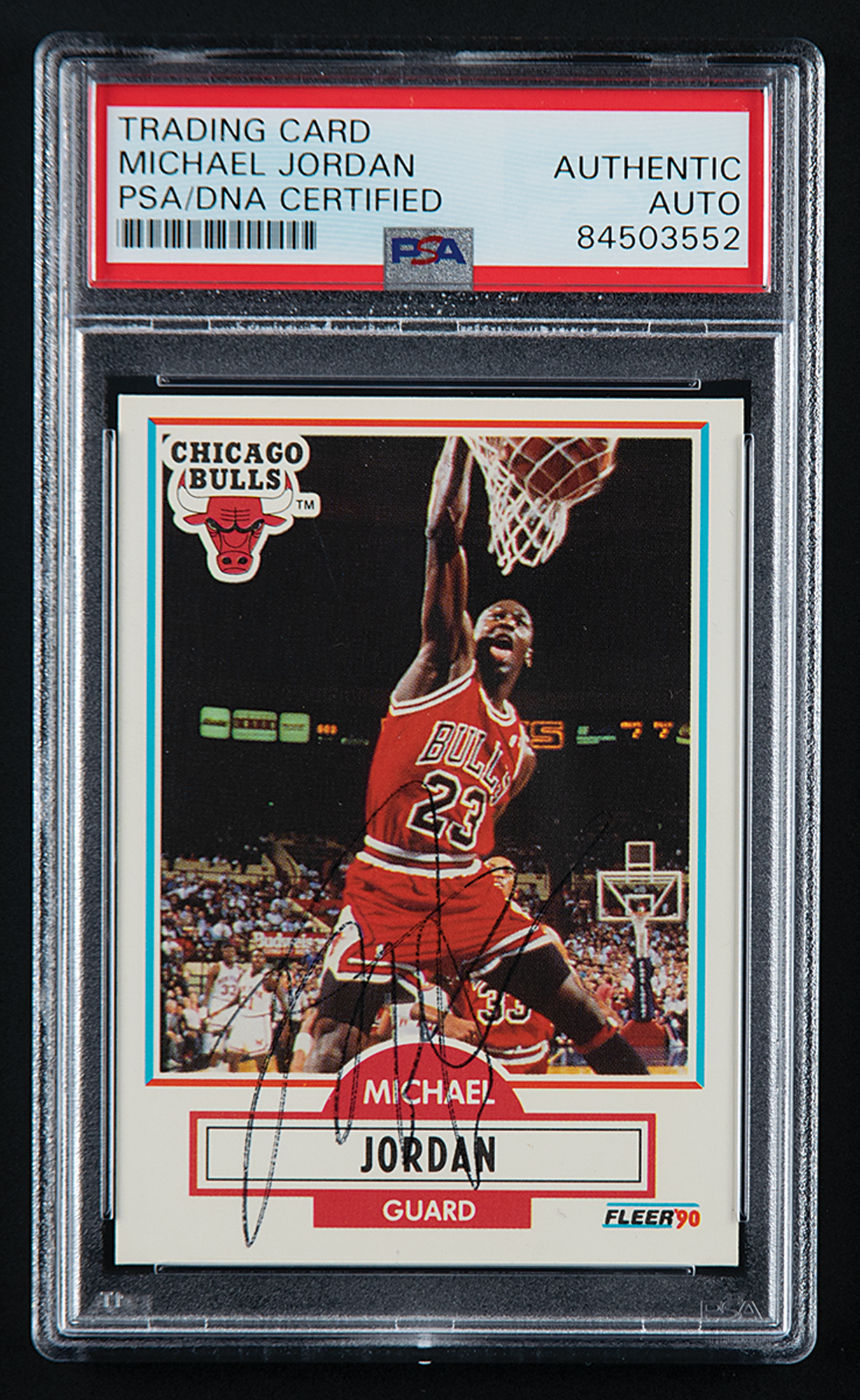 Michael Jordan Signed 1990 Fleer #26 Basketball Card