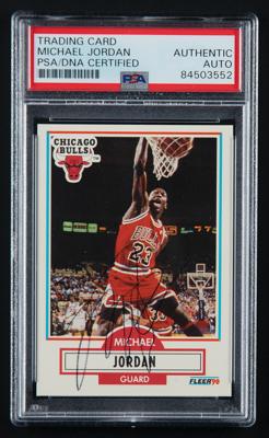 Lot #879 Michael Jordan Signed 1990 Fleer #26 Basketball Card - Image 1