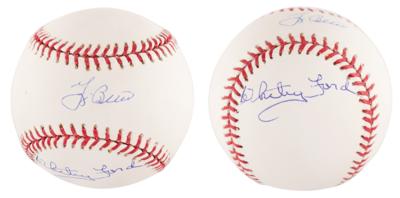 Lot #884 Yogi Berra and Whitey Ford Signed Baseball - Image 1
