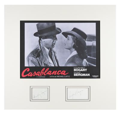 Lot #696 Humphrey Bogart and Ingrid Bergman Signatures - Image 1