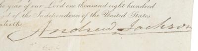 Lot #6 Andrew Jackson Document Signed - Image 2