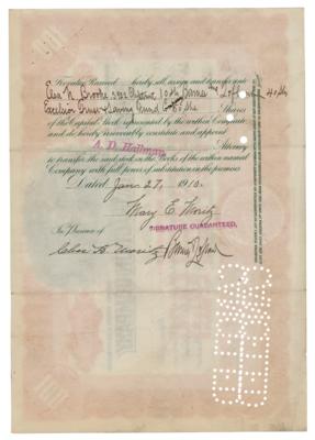 Lot #395 Titanic: George Dunton Widener Document Signed - Image 2