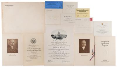 Lot #86 Herbert Hoover Signed RNC Ticket and Inaugural Ephemera - Image 2