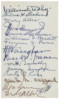 Lot #134 Harry and Bess Truman Signed White House Place Card - Image 2