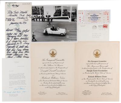 Lot #66 Dwight Eisenhower and Richard Nixon (2) Signed Inaugural Items with Ephemera - Image 2
