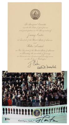 Lot #54 Jimmy Carter, Rosalynn Carter, and Walter Mondale (2) Signed Items - Image 1