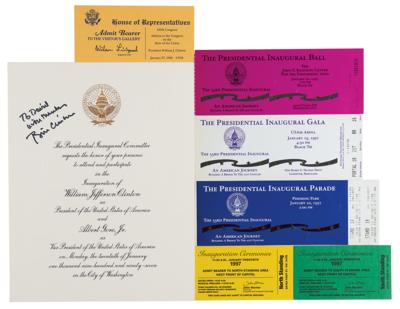 Lot #58 Bill Clinton Signed Inauguration Invitation and Tickets - Image 1