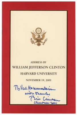 Lot #59 Bill Clinton Signed Booklet