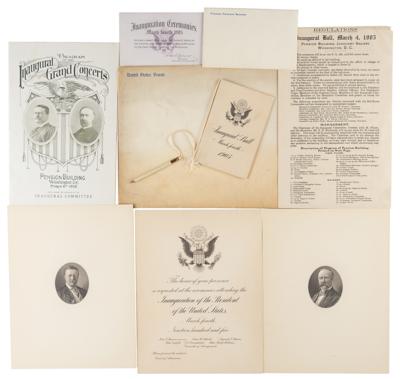 Lot #132 Theodore Roosevelt (5) Inaugural Items