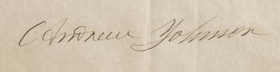 Lot #11 Andrew Johnson Document Signed - Image 3