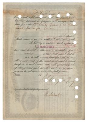 Lot #166 J. Pierpont and Junius S. Morgan Document Signed - Image 2