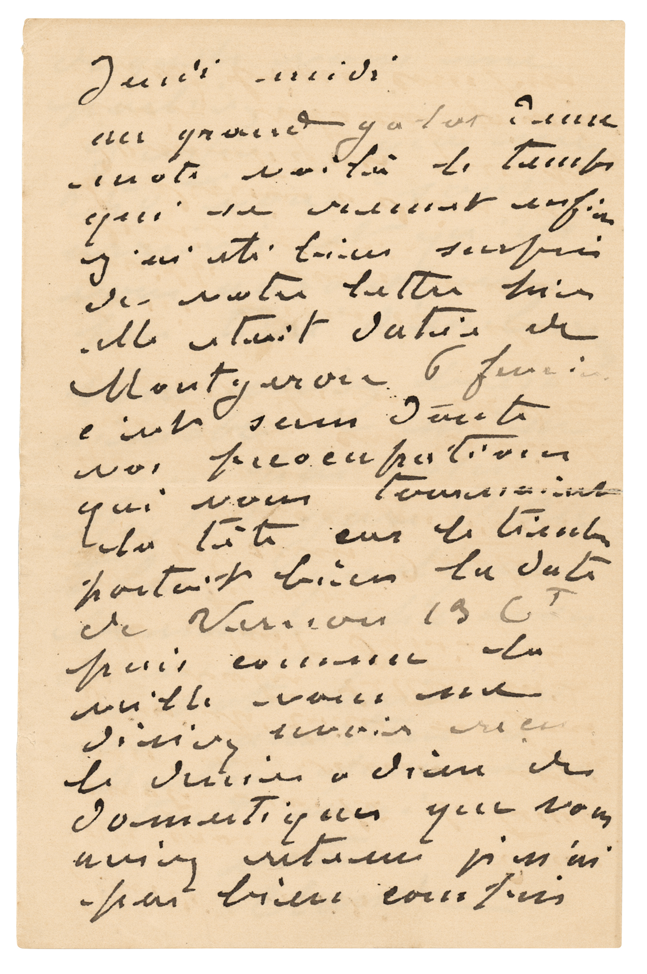 Lot #526 Claude Monet Autograph Letter Signed - Image 2