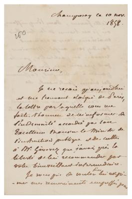 Lot #519 Eugene Delacroix Autograph Letter Signed