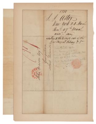 Lot #163 John Jacob Astor Autograph Letter Signed - Image 2