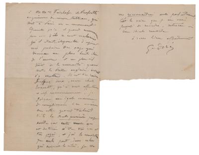 Lot #537 Gustave Dore Autograph Letter Signed - Image 2