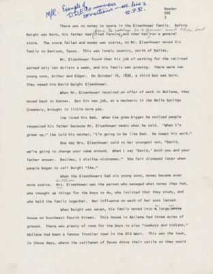 Lot #18 Dwight D. Eisenhower Hand-Annotated Draft (~1,150 Words) with (4) TLSs - Image 2