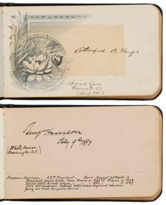 Lot #13 Rutherford B. Hayes, Benjamin Harrison, and Politicians Autograph Album - Image 1