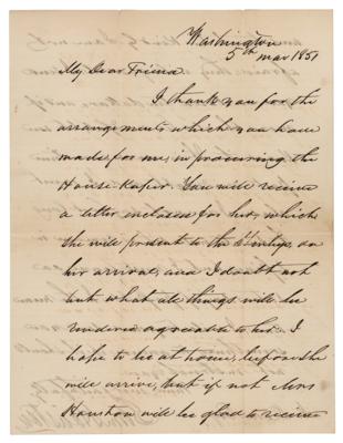 Lot #193 Sam Houston Autograph Letter Signed