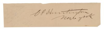 Lot #291 Collis P. Huntington Document Signed and Signature - Image 2