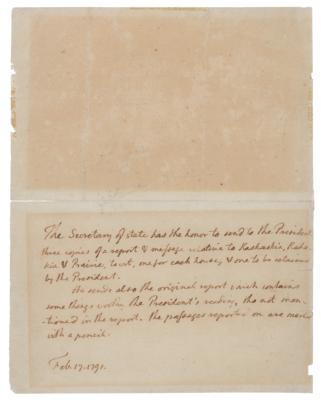 Lot #3 Thomas Jefferson Autograph Letter Signed to George Washington - Image 2