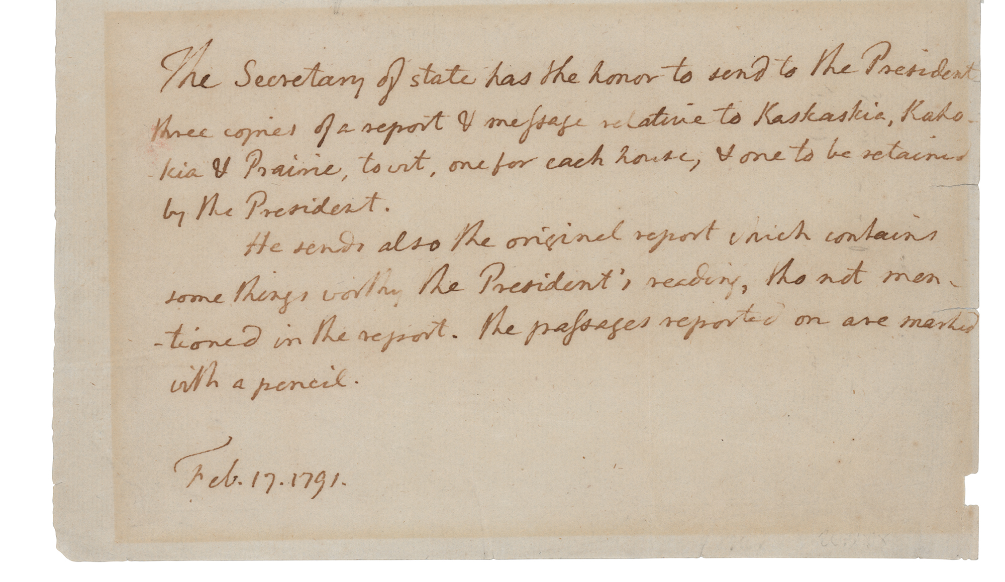 Lot #3 Thomas Jefferson Autograph Letter Signed to George Washington - Image 1