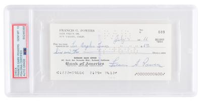 Lot #356 Francis Gary Powers Signed Check - Image 1