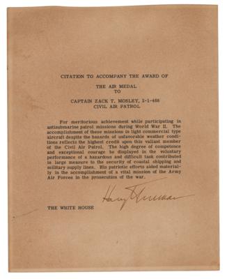 Lot #135 Harry S. Truman Document Signed as President - Image 1