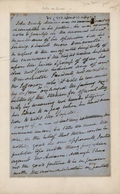 Lot #8 Martin Van Buren Handwritten Manuscript on J. Q. Adams - Image 2