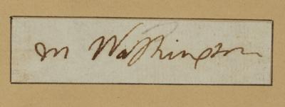 Lot #1 Martha Washington Signature