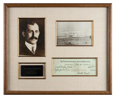 Lot #460 Orville Wright Signed Check